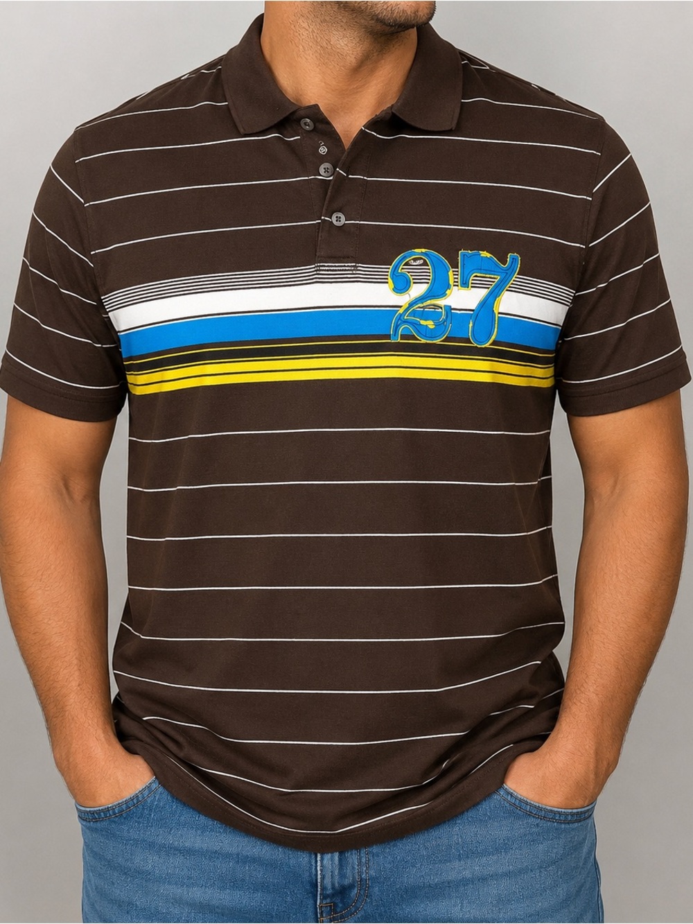 (0011) Men's: XL (44-46) Roebuck & Co Polo Shirt- L2